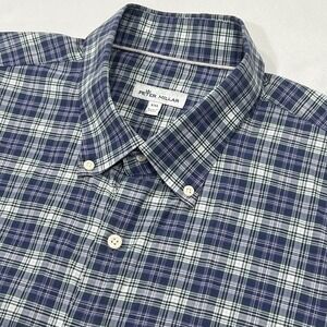 Peter Millar‎ Men Plaid Check Cotton Blend Dress Button Down Shirt Size 2XL XXL